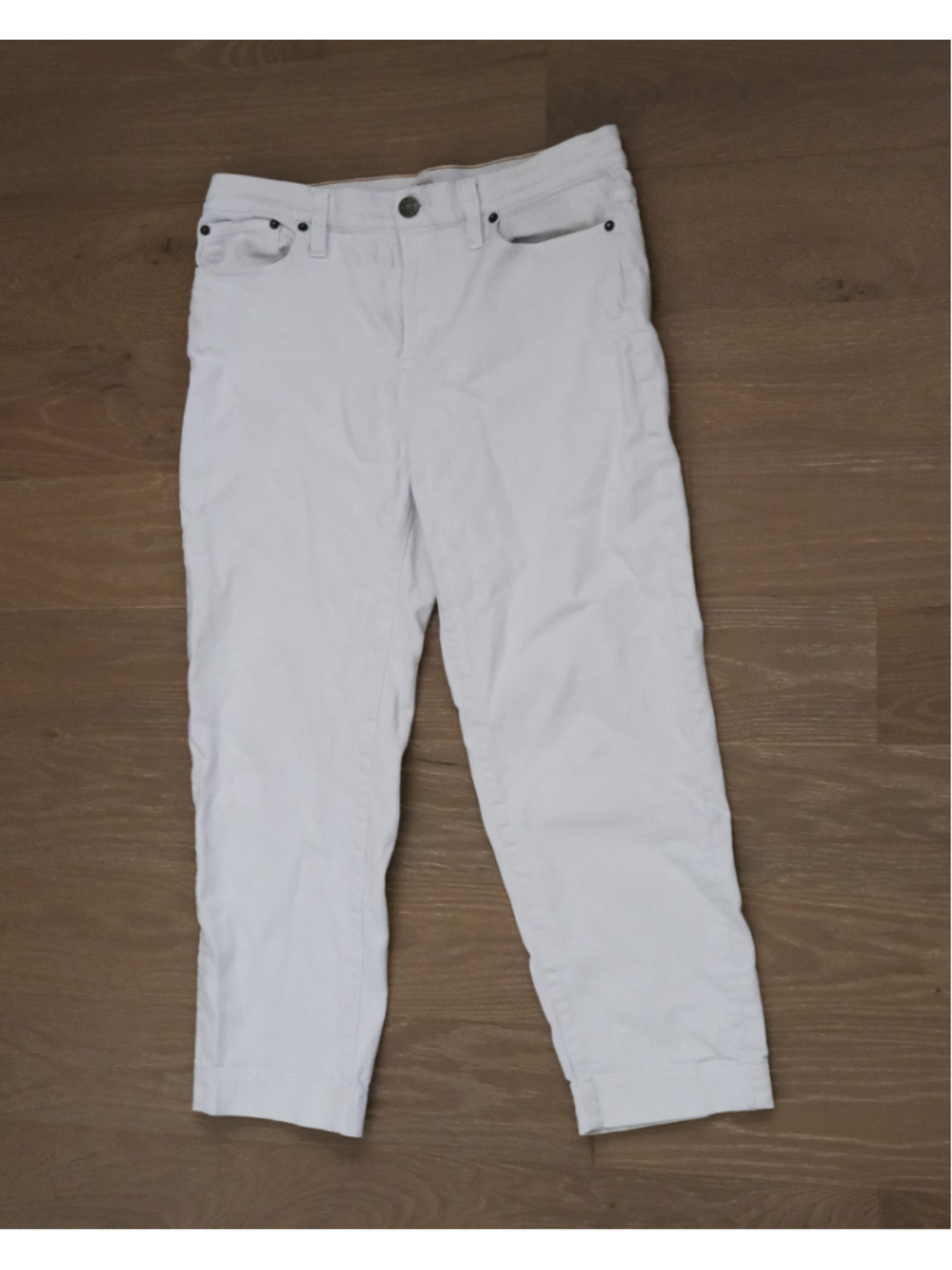 J.Crew Women’s White Stretch Cropped Jeans Size 30